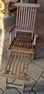 2 stuks - Teakhouten Deck Chair - Ligstoel, Ophalen, Gebruikt, Teakhout, Verstelbaar