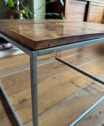 Teakhouten dalontafel, Huis en Inrichting, Tafels | Salontafels, Ophalen, Gebruikt, 50 tot 100 cm, 50 tot 75 cm