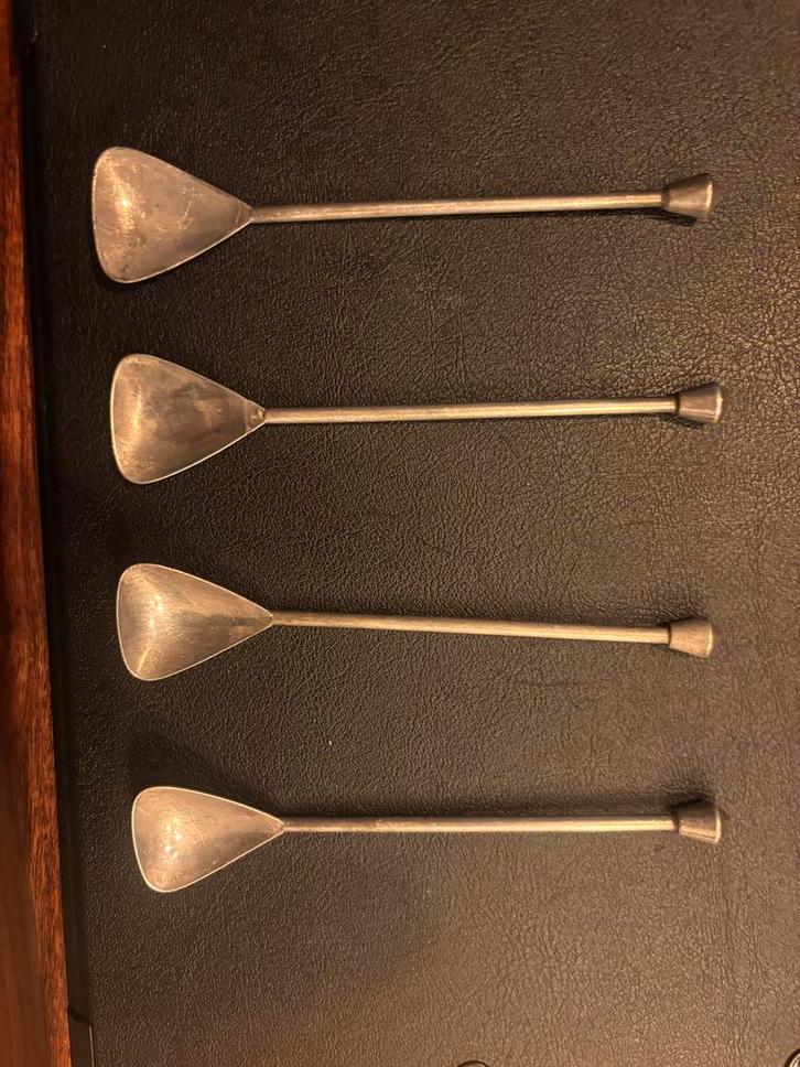 Vintage Cocktail Lepels - Set van 4, Antiek en Kunst, Antiek | Bestek, Ophalen of Verzenden