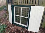 Hardhouten ramen met kozijn en luiken, Ophalen, Gebruikt, Hout, Overige typen