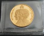 Gouden penning t.g.v. huwelijk Beatrix en Claus, Ophalen of Verzenden, Goud, Nederland