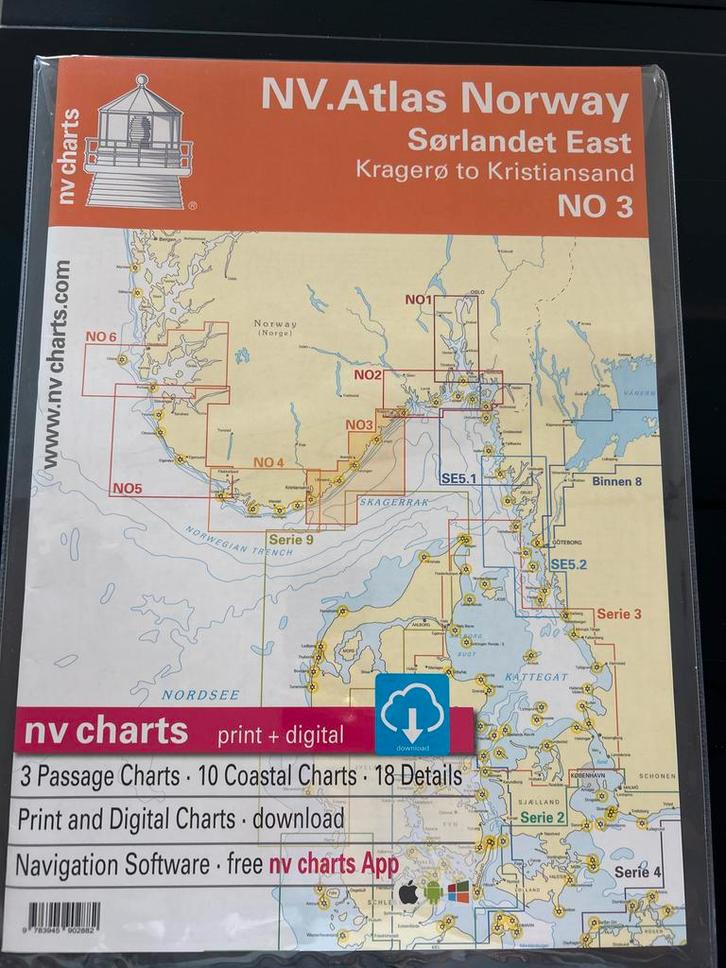 NV.Atlas Norway Sørlandet East - Nieuw!, Watersport en Boten, Navigatiemiddelen en Scheepselektronica, Nieuw, Gps of Kompas, Ophalen of Verzenden