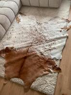 Koeienhuid/kleed bruin/creme, wit, Ophalen, Crème, 200 cm of meer, Zo goed als nieuw