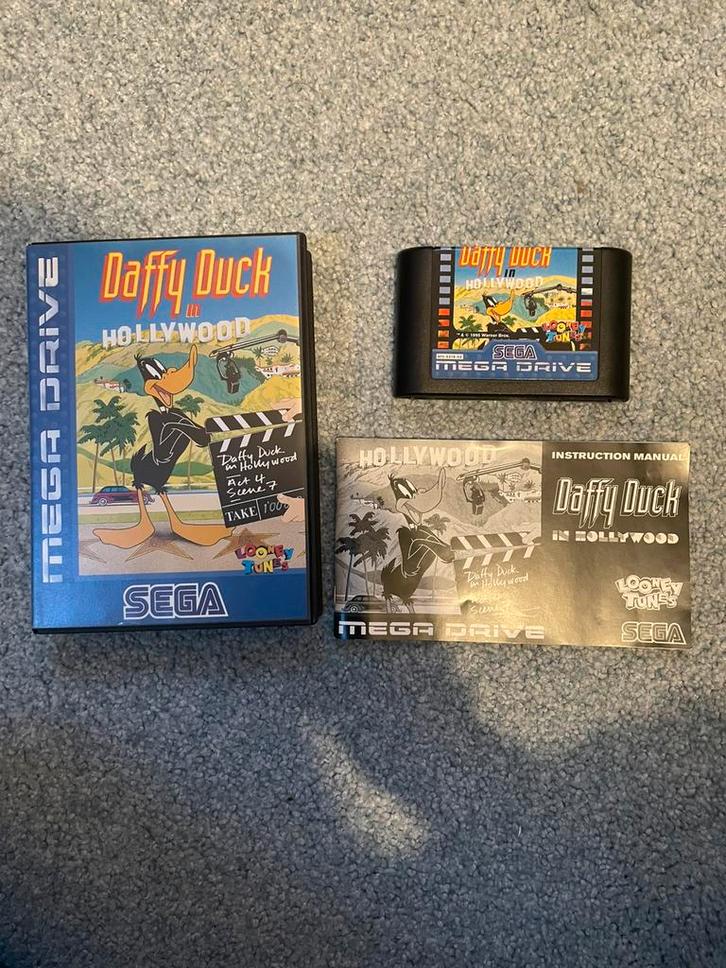 Daffy Duck Sega Megadrive met garantie, Spelcomputers en Games, Games | Sega, Zo goed als nieuw, Mega Drive, Avontuur en Actie