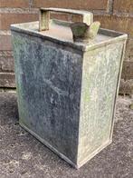 Vintage zinken jerrycan – brocante olie-/brandstofkan, Antiek en Kunst, Ophalen of Verzenden