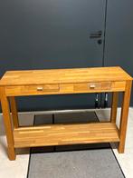 Eiken side table, Huis en Inrichting, Tafels | Sidetables, Ophalen, 25 tot 50 cm, Rechthoekig, 100 tot 150 cm