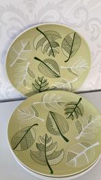 Ikea Green Leafs borden - set van 4 grote borden - Portugal, Huis en Inrichting, Keramiek, Ophalen of Verzenden, Zo goed als nieuw