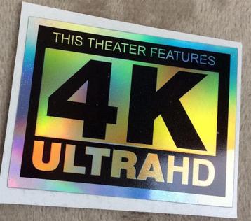 4k ULTRA HD Home Cinema logo Vinyl Sticker decor beschikbaar voor biedingen