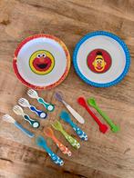 Sesamstraat kinderborden en bestek set – gratis af te halen, Kinderen en Baby's, Ophalen, Gebruikt, Overige typen