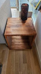 Teak Bijzettafel - Zeer Goede Kwaliteit, Minder dan 45 cm, Minder dan 55 cm, Vierkant, Ophalen of Verzenden