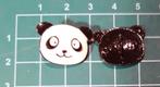 Versiering voor op je tas PANDAHOOFD Nieuw per stuk €2,20