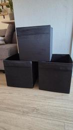 3x Ikea Dröna opbergbakken - Zwart - Kallax, Huis en Inrichting, Ophalen, Overige materialen, Minder dan 50 cm, Minder dan 50 cm