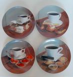 Gebaksbordjes Koffie & Cupcakes - Set van 4, Keramiek, Nieuw, Ophalen of Verzenden, Bord(en)