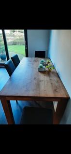 Eettafel massief hout., Huis en Inrichting, Tafels | Eettafels, Ophalen, Gebruikt, 200 cm of meer, 50 tot 100 cm