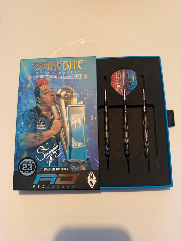 Red Dragon Peter Wright Snakebite Spirit 90% 23g, Sport en Fitness, Darts, Zo goed als nieuw, Pijlen, Ophalen of Verzenden