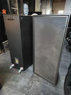 🟨🟩2 x dubbel 15 bass speaker laag + hoog doorlaat filters, Audio, Tv en Foto, Luidsprekers, Subwoofer, Zo goed als nieuw, 120 watt of meer