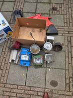 Bananendoos met parts brommer diverse, Ophalen of Verzenden, Gebruikt, Koplamp, Onbekend