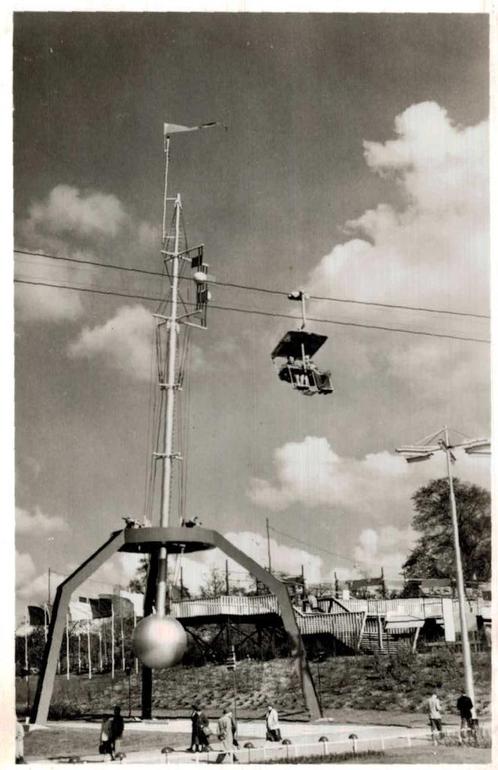 ROTTERDAM E 55 De zwevende mast bij de brug der kennis., Verzamelen, Ansichtkaarten | Nederland, Gelopen, Zuid-Holland, 1940 tot 1960