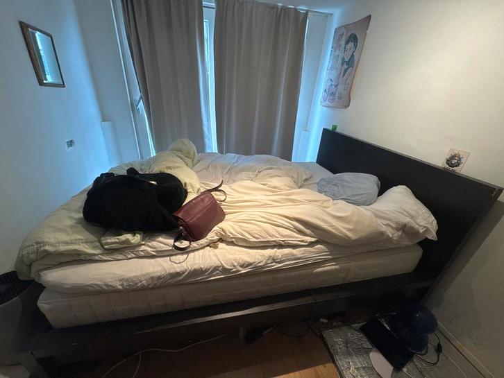 Ikea Malm bed 140x200 - Gratis op te halen!, Huis en Inrichting, Slaapkamer | Bedden, Gebruikt, Twijfelaar, 140 cm, 200 cm, Hout