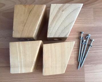 4 beuken meubelpoten hoogte 8,5 cm beschikbaar voor biedingen