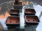 Geglazuurde terracotta bonsai potten diverse modellen, Tuin en Terras, Bloempotten, Ophalen of Verzenden, Overige vormen, Terracotta
