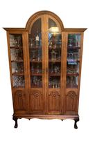 Grootmoeders antieke glazen vitrine kast, Huis en Inrichting, Kasten | Vitrinekasten, Ophalen, 50 tot 100 cm, 150 tot 200 cm, 25 tot 50 cm