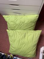 2 grote groene kussens, Ophalen of Verzenden, Zo goed als nieuw, Groen