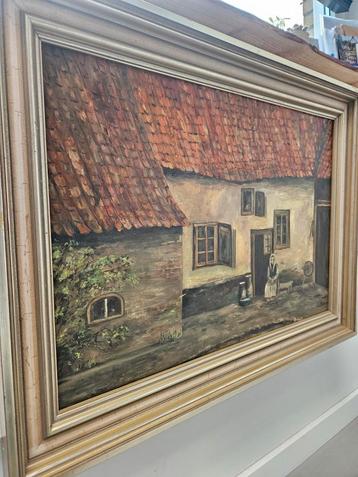 Schilderij Olieverf op paneel  beschikbaar voor biedingen