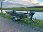 Sea Ark, Aluminium platbodem + Yamaha 8pk 4takt + trailer!, Benzine, Buitenboordmotor, Gebruikt, Ophalen of Verzenden