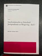 Insolventierecht en Zekerheid - UvA Recht, Ophalen of Verzenden, Alpha, Zo goed als nieuw, HBO