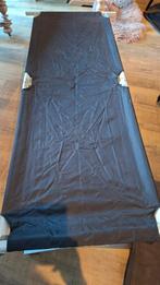 Opvouwbaar zwarte campingbed / stretcher, Ophalen of Verzenden, Gebruikt