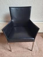 6 Bert Plantagie eetkamer stoelen, Huis en Inrichting, Stoelen, Ophalen, Gebruikt, Zwart, Leer