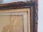 Vintage houten lijstje met glas foto 1 t/m 3, Ophalen of Verzenden
