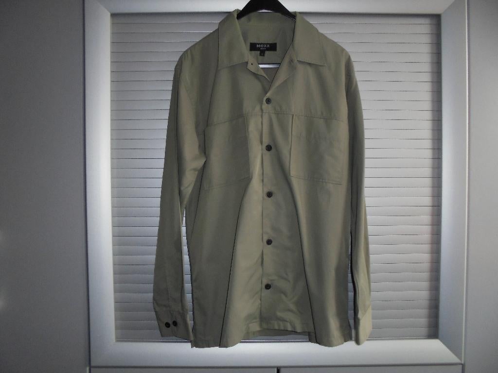 Mexx overhemp maat L  leger groen, Mexx, Ophalen of Verzenden, Zo goed als nieuw, Halswijdte 41/42 (L)