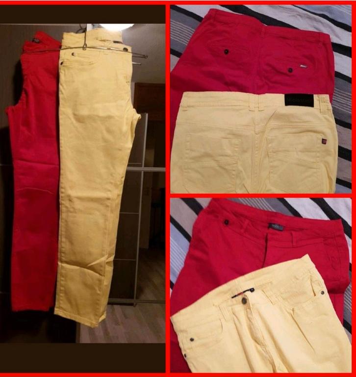 Dames broeken. Geel en Rood, Hobby en Vrije tijd, Feestartikelen, Ophalen of Verzenden