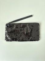 Zwarte glitter clutch, Sieraden, Tassen en Uiterlijk, Tassen | Damestassen, Ophalen of Verzenden, Nieuw, Zwart, Avondtasje