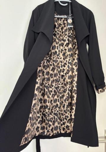 Heidi Klum- trenchcoat - zwart - 36 - tijgerprint - nieuw beschikbaar voor biedingen