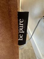 Be Pure leren bank met hocker, Ophalen, Gebruikt, Rechte bank, 200 tot 250 cm