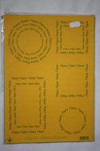 2 pakjes Mery's Tekst kaarten groen/geel, Hobby en Vrije tijd, Kaarten | Zelf maken, Verzenden, Nieuw, Overige thema's, Knipvel