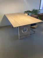 SPOTPRIJS - BUITENKANS - Prachtige travertin eettafel, Ophalen, Overige materialen, 100 tot 150 cm, Vijf personen of meer