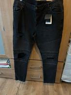 Zwarte ripped jeans, Kleding | Heren, Ophalen of Verzenden, Zo goed als nieuw, Zwart, Overige jeansmaten