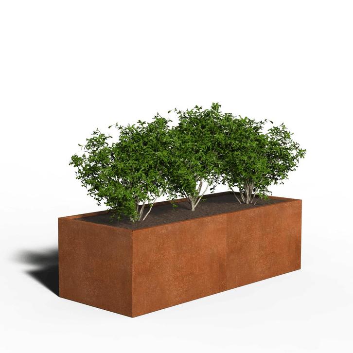 2e-kans: Cortenstaal Plantenbak 200x80x40 EXCL. BODEM, Tuin en Terras, Bloembakken en Plantenbakken, Nieuw, Metaal, Tuin, 30 tot 60 cm