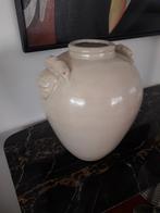 UNIEKE ANTIEKE AARDEWERK VAAS met 2 KOPPEN ( gew 6,5 KILO !!, Ophalen of Verzenden