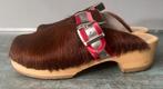 Tjoelup. Leren/ houten klompen/ muiltjes. Mt 38., Kleding | Dames, Schoenen, Bruin, Ophalen of Verzenden, Zo goed als nieuw, Werkschoenen