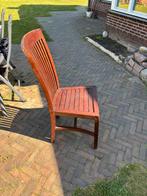 4 (hard) houten stoelen, voor in de tuin oid, Ophalen, Gebruikt, Hout