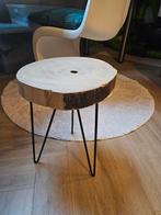 Houten bijzettafel hairpin poten, Huis en Inrichting, Tafels | Bijzettafels, Ophalen of Verzenden, Zo goed als nieuw, Rechthoekig