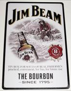 JIM BEAM : Metalen Bord Jim Beam - The Bourbon Since 1795, Verzamelen, Nieuw, Reclamebord, Verzenden
