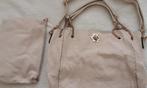 Handtas TomEva met leuke bloemsluiting, beige (NNG), Ophalen of Verzenden, Nieuw, Beige, Handtas