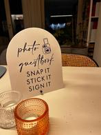 Gastenboek bordje bruiloft / ander feest, Ophalen of Verzenden, Zo goed als nieuw, Versiering, Geboorte of Huwelijk