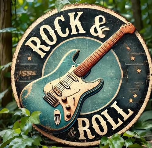 Wandbord - Rock & roll, Huis en Inrichting, Woonaccessoires | Wanddecoraties, Nieuw, Ophalen of Verzenden